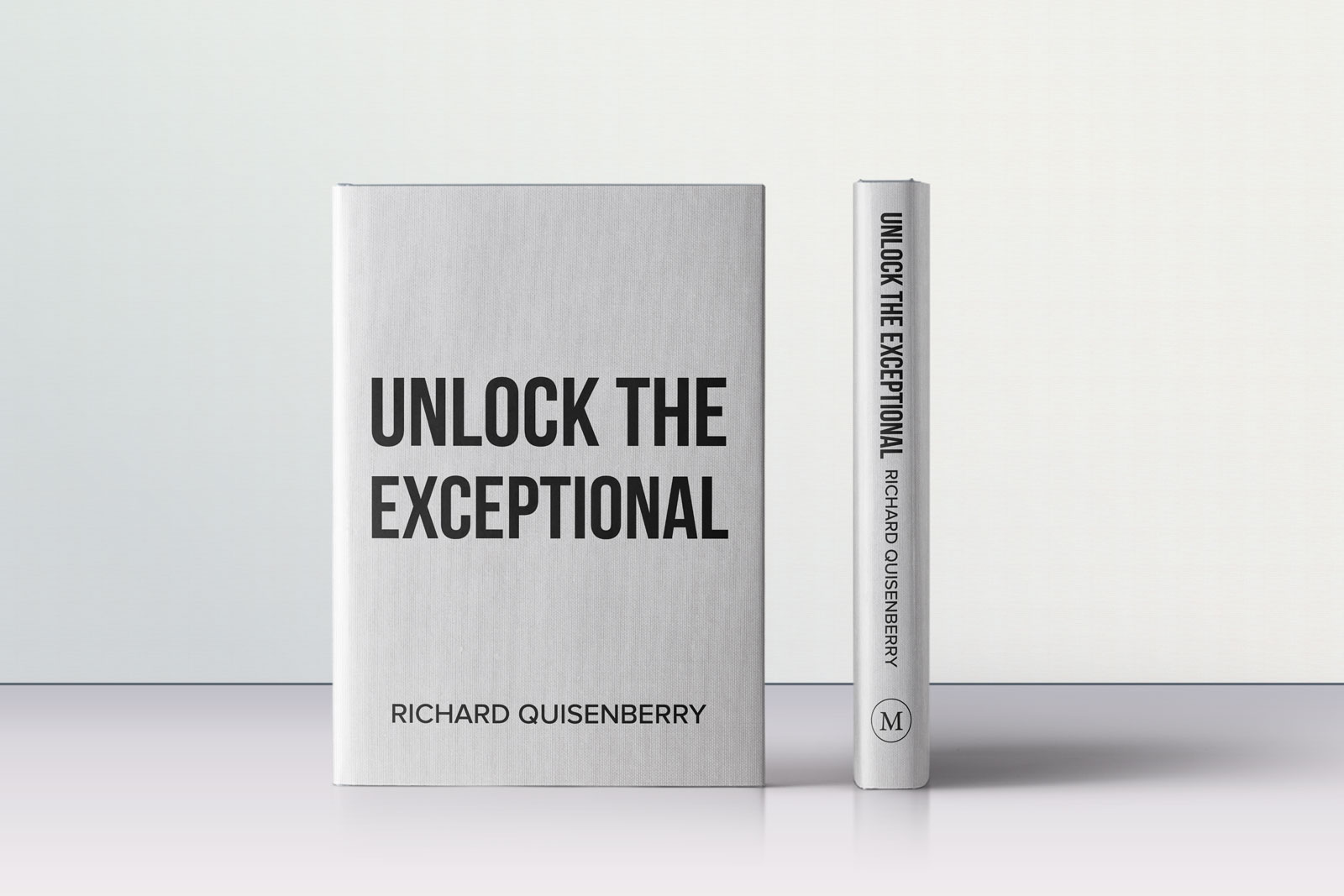 Unlock the Exceptional hardcover and paperback mockups