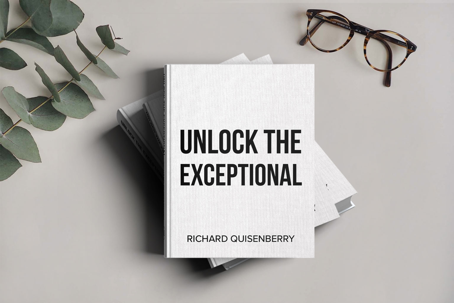 A reader holding Unlock the Exceptional